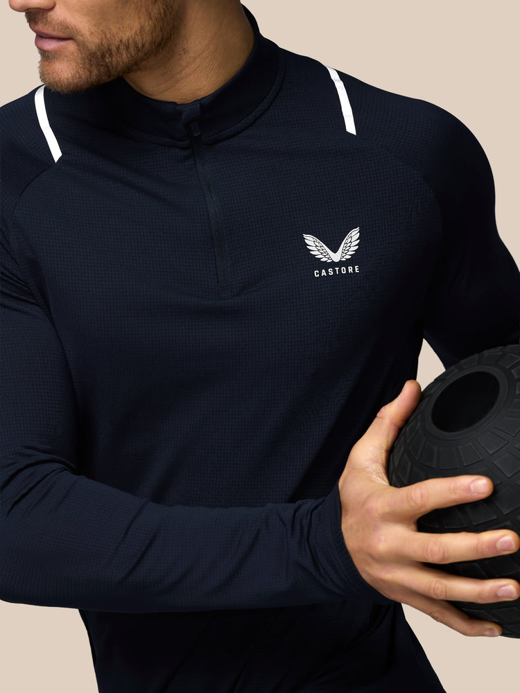 Heren Apex Training Kwartrits Top - Marineblauw