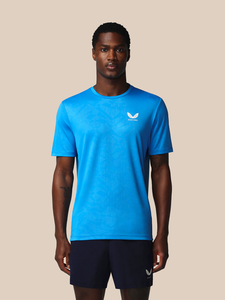 Heren Adapt All-Over Print T-Shirt - Blauw