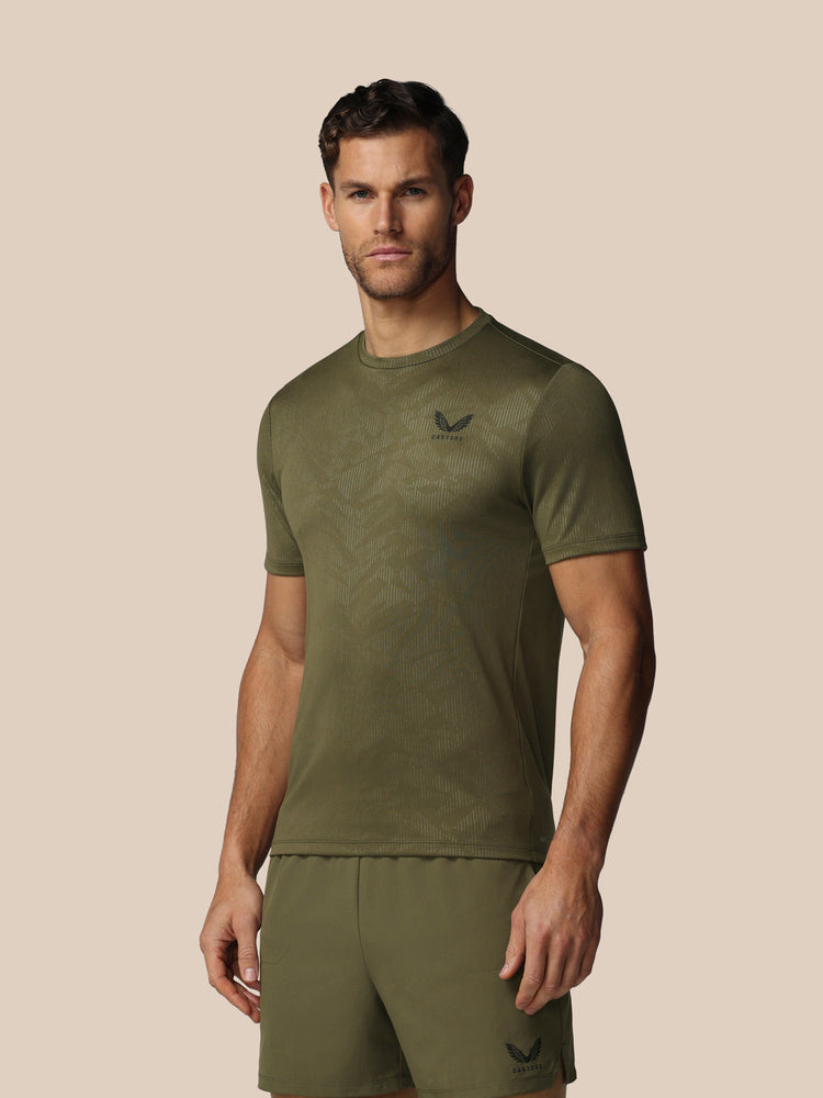 Heren Adapt All-Over Print T-Shirt - Ivy Groen