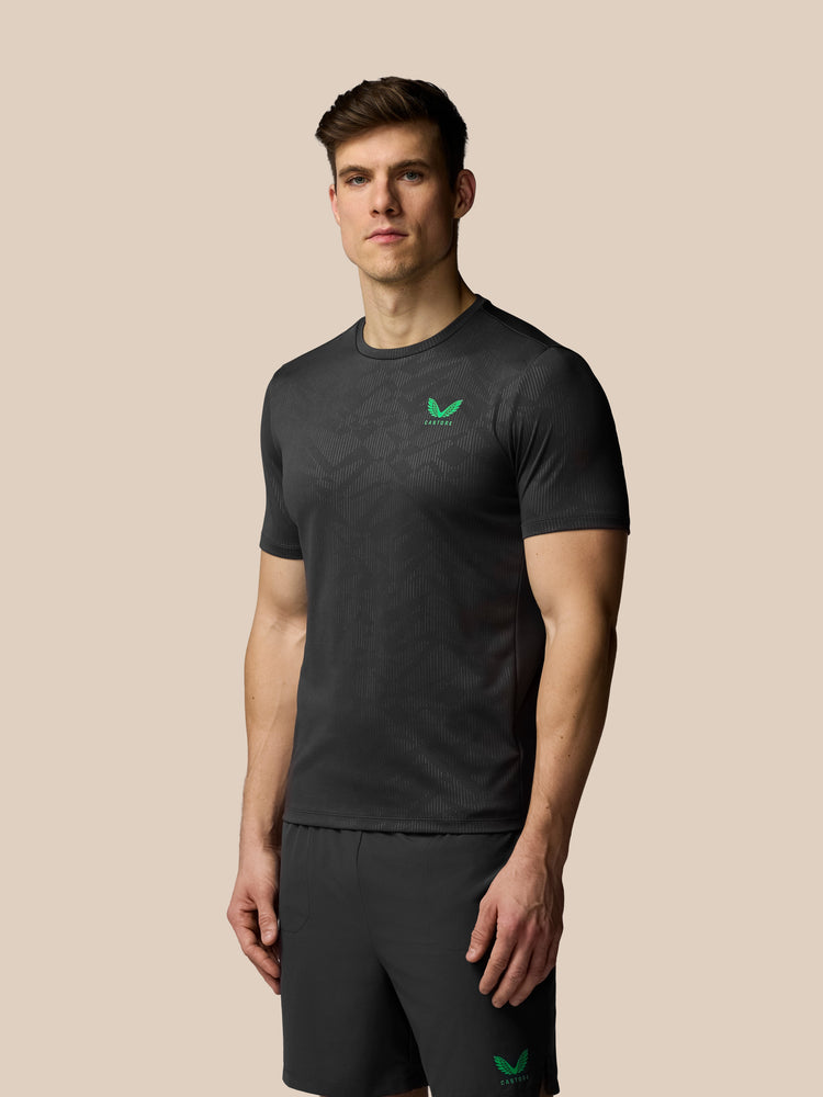 Heren Adapt All-Over Print T Shirt - Gunmetal