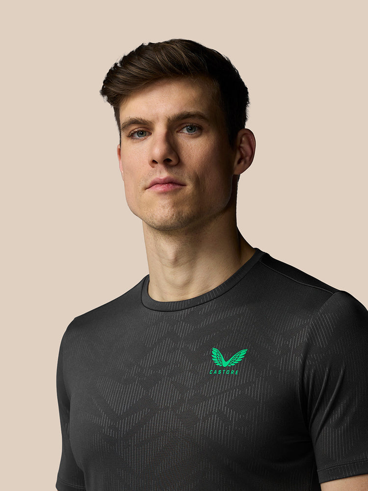 Heren Adapt All-Over Print T Shirt - Gunmetal