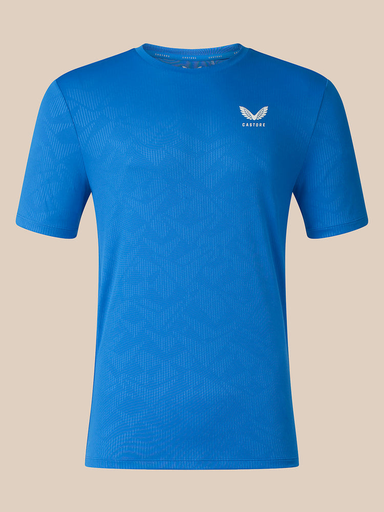 Heren Adapt T-Shirt met print - Blauw