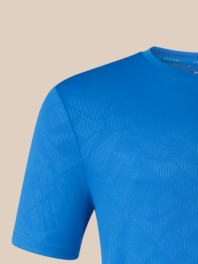 Heren Adapt T-Shirt met print - Blauw