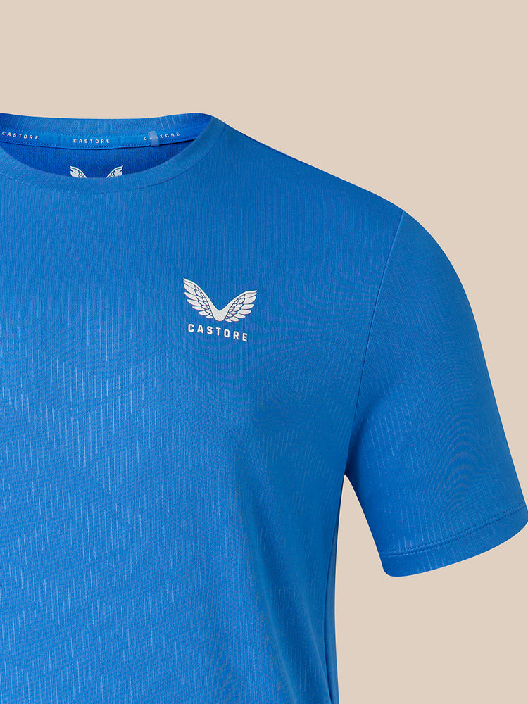 Heren Adapt T-Shirt met print - Blauw