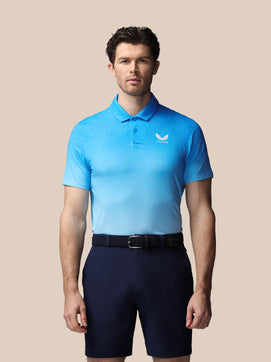 Heren Golf Map Geprinte Polo - Blauw
