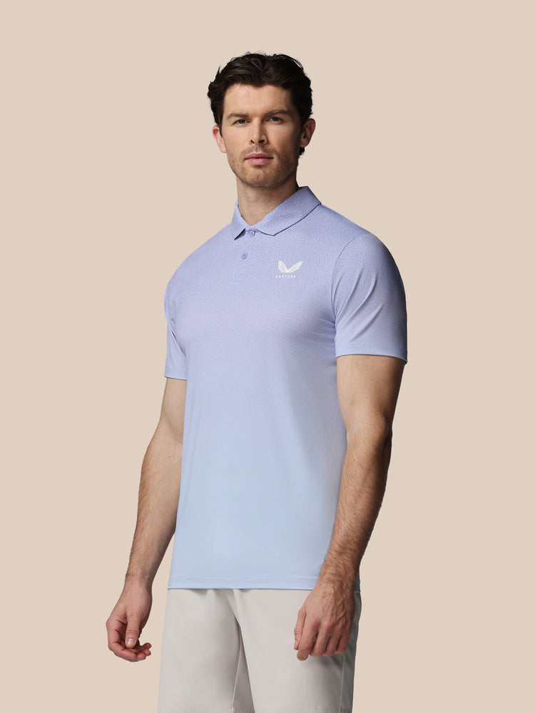 Heren Golf Map Geprinte Polo - Lavendel