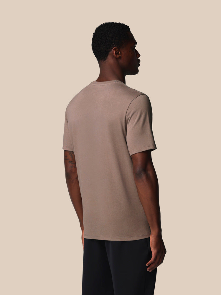 Heren Adapt Grafisch T-Shirt - Diep Taupe
