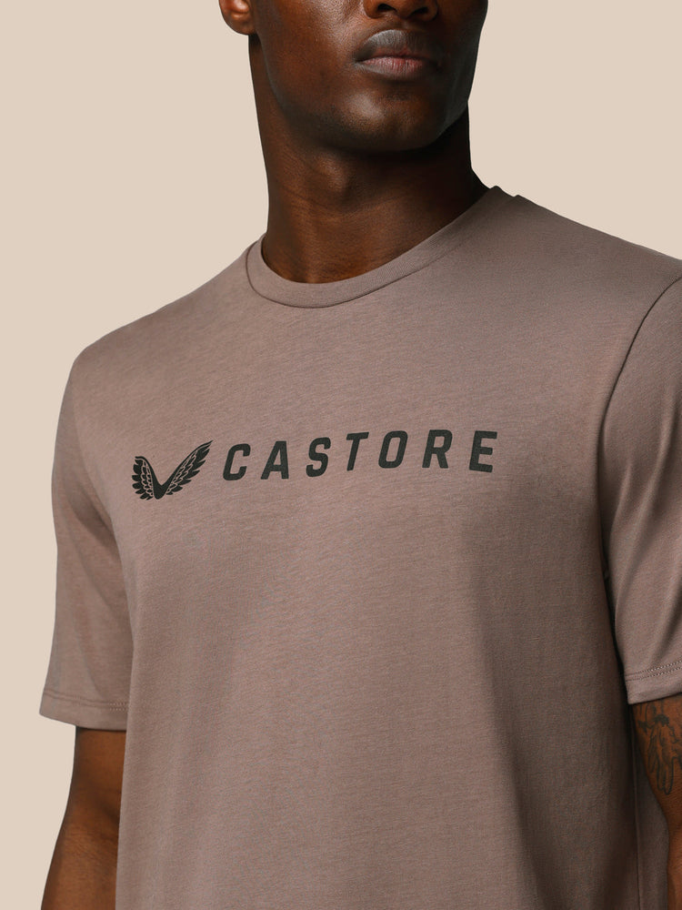 Heren Adapt Grafisch T-Shirt - Diep Taupe