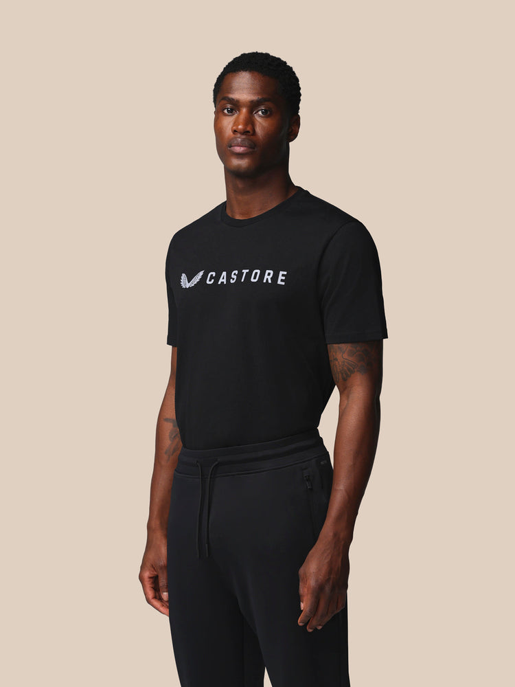 Heren Adapt Grafisch T-Shirt - Castore Zwart