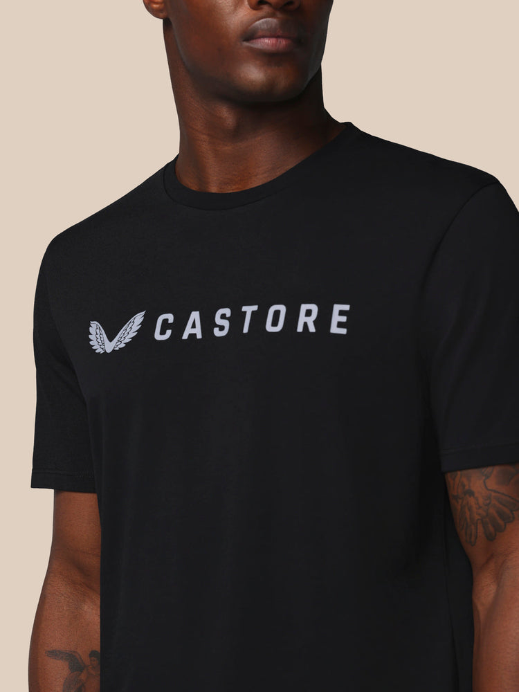 Heren Adapt Grafisch T-Shirt - Castore Zwart