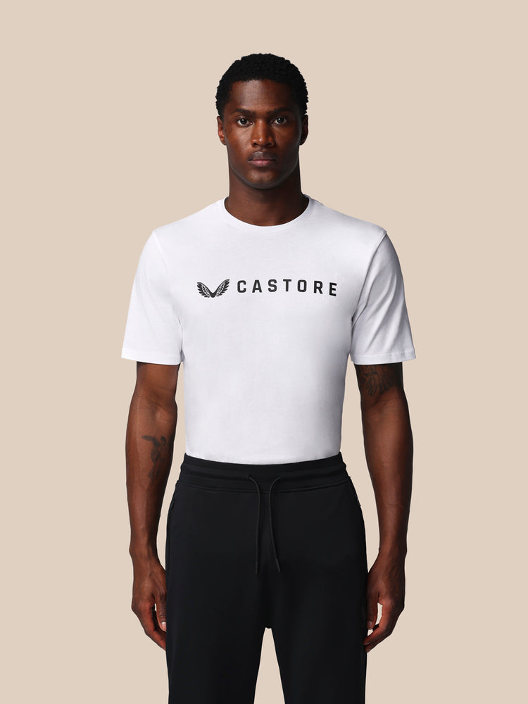 Heren Adapt Grafisch T-Shirt - Castore Wit