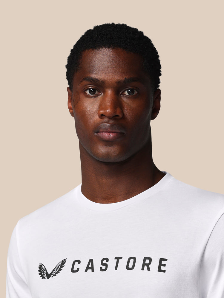 Heren Adapt Grafisch T-Shirt - Castore Wit