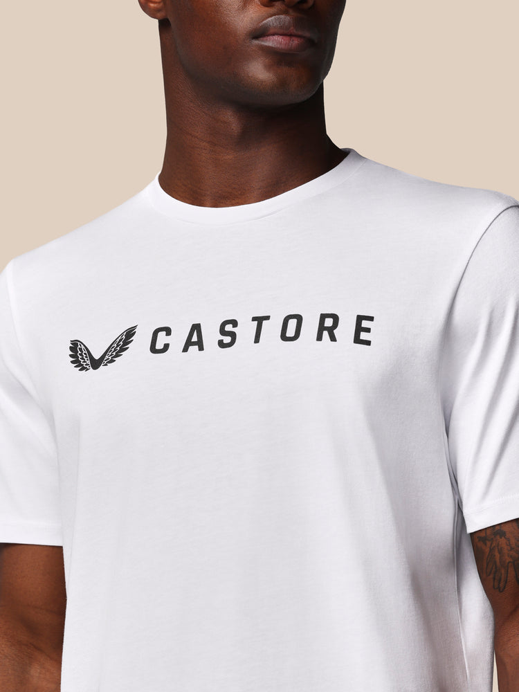 Heren Adapt Grafisch T-Shirt - Castore Wit