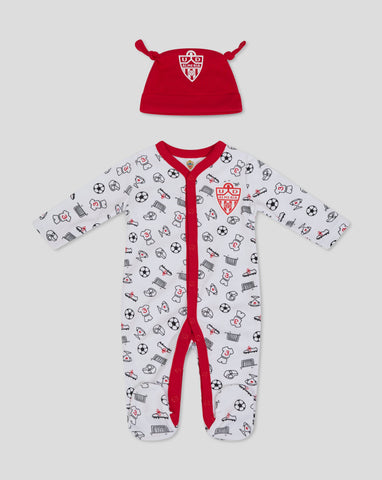 ALMERIA BABYCADEAUSET (ROMPER & MUTS) - WIT