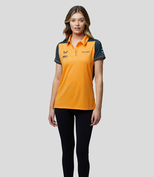 Women's papaya McLaren replica polo shirt