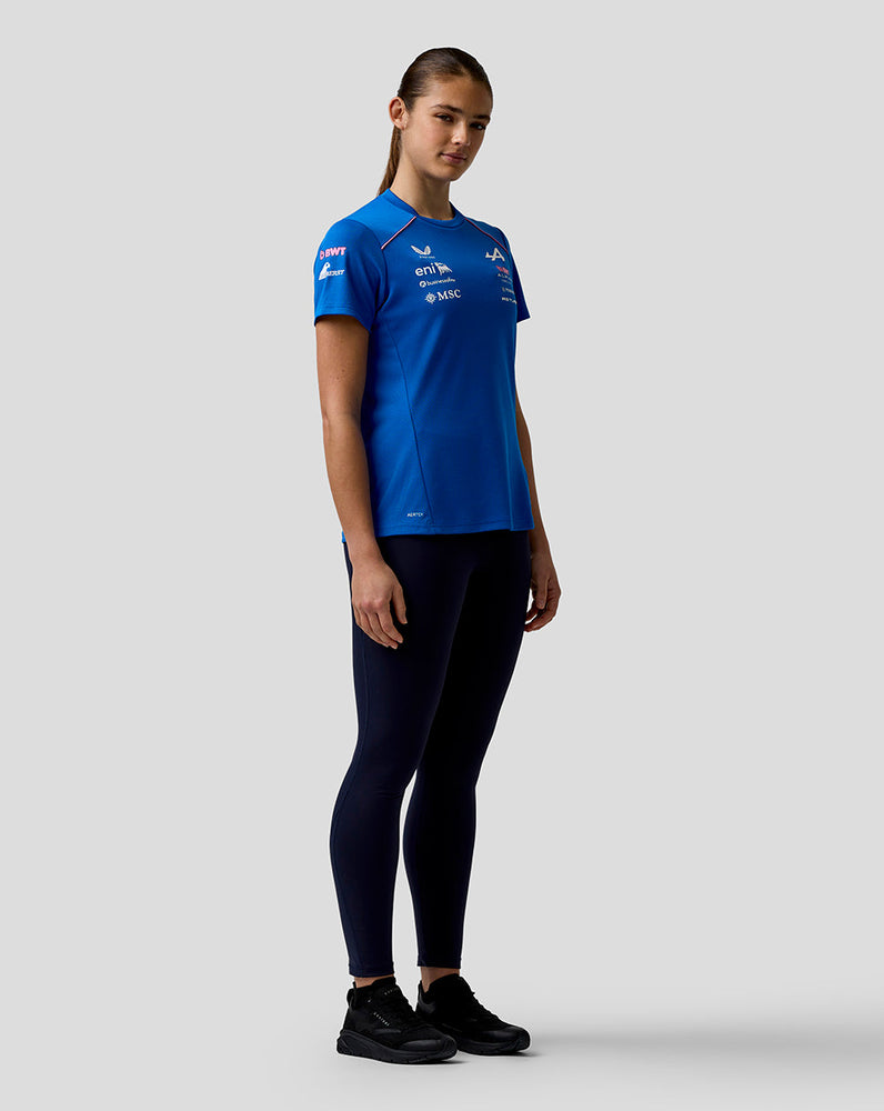 Officieel Dames Gepersonaliseerd BWT Alpine Formula One Team Set Up T-Shirt