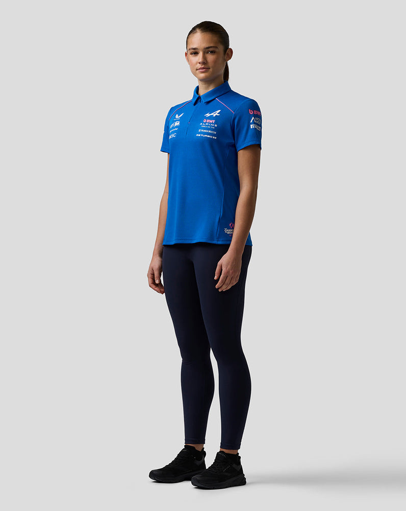 Officieel Dames Gepersonaliseerd BWT Alpine Formula One Team Polo Shirt