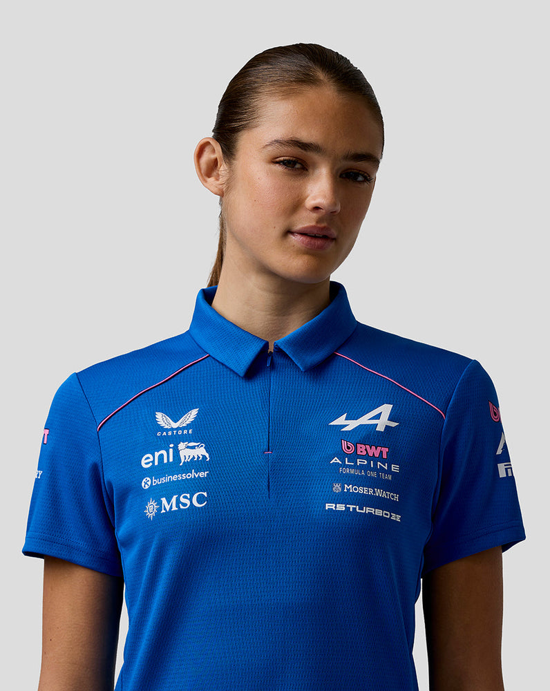 Officieel Dames Gepersonaliseerd BWT Alpine Formula One Team Polo Shirt