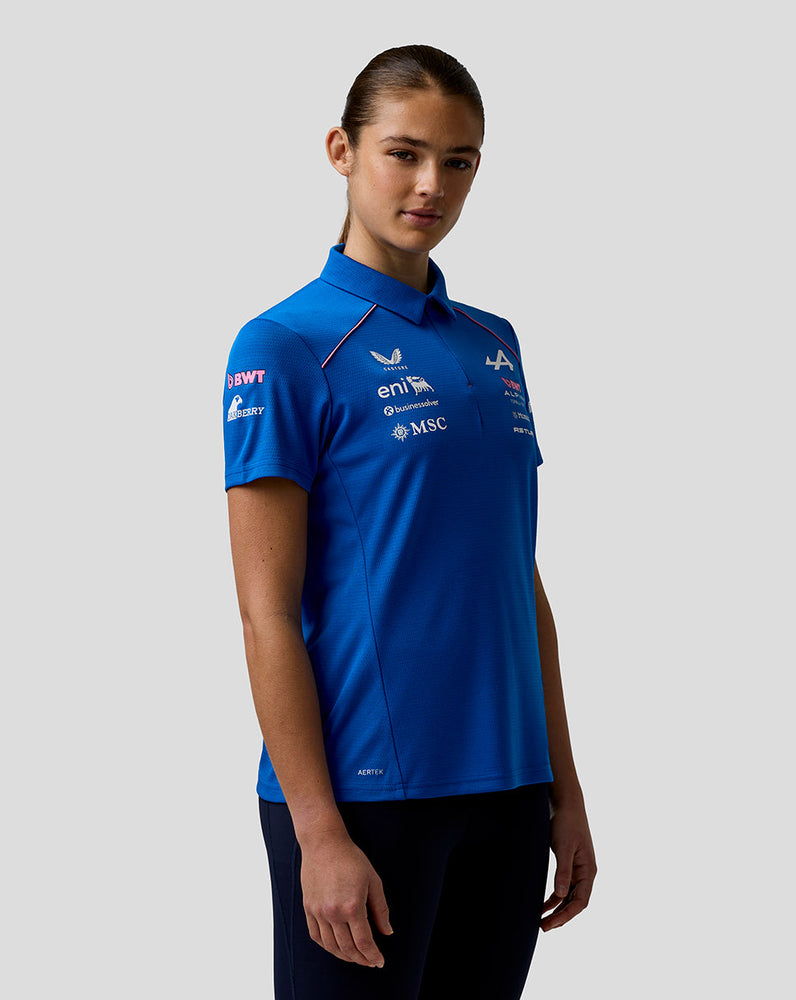 Officieel Dames Gepersonaliseerd BWT Alpine Formula One Team Polo Shirt