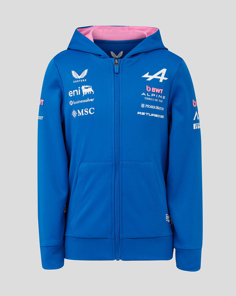 Officieel Junior BWT Alpine Formula One Team Hoodie met Rits