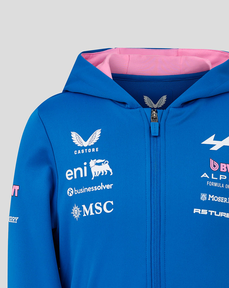 Officieel Junior BWT Alpine Formula One Team Hoodie met Rits