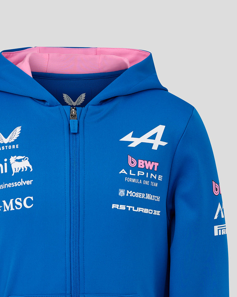 Officieel Junior BWT Alpine Formula One Team Hoodie met Rits