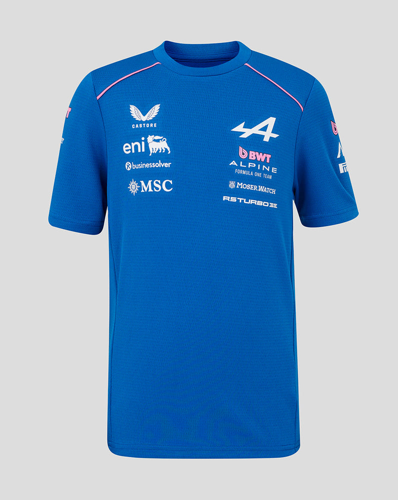 Officieel Junior Gepersonaliseerd BWT Alpine Formula One Team Set Up T-Shirt