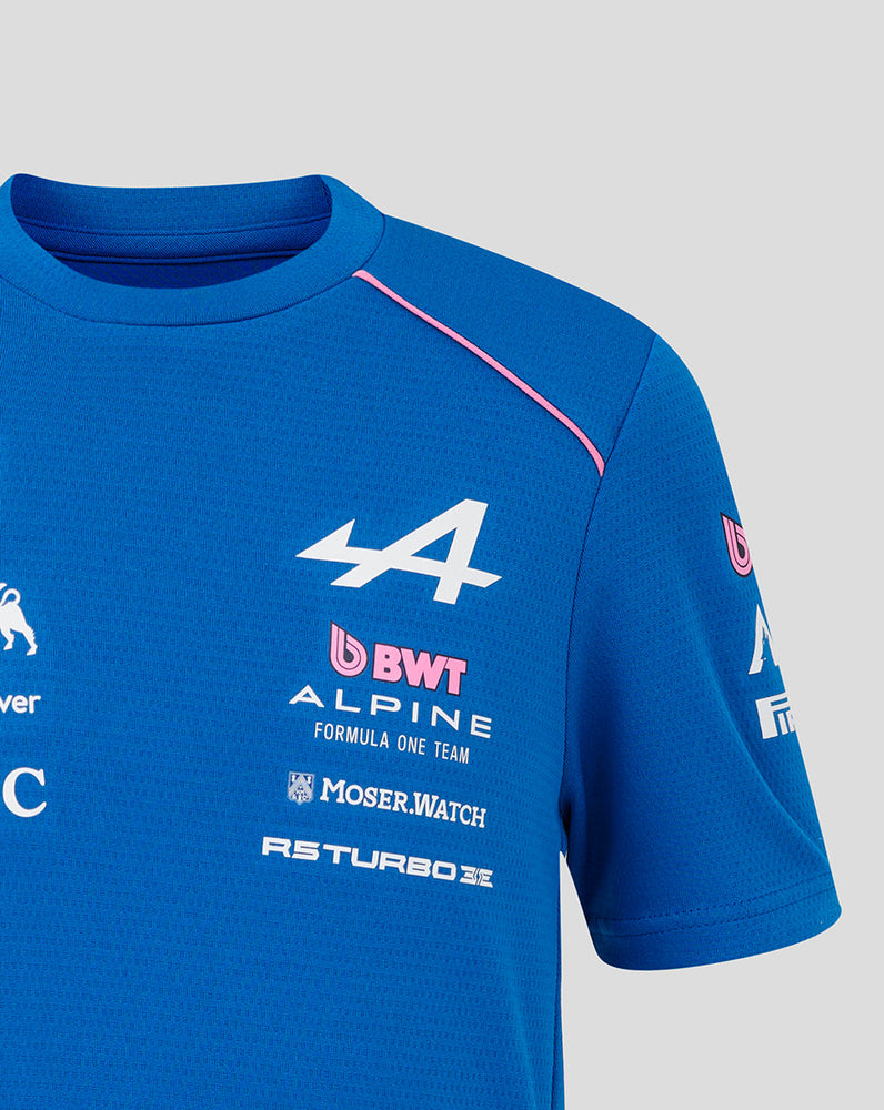Officieel Junior Gepersonaliseerd BWT Alpine Formula One Team Set Up T-Shirt