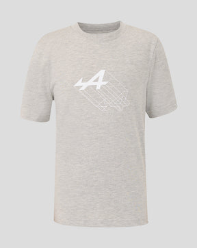 Junior Regular Fit Graphic T-Shirt – Grey Marl