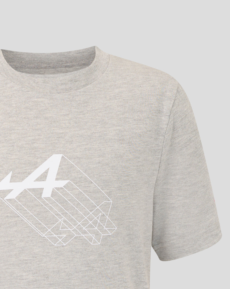 Junior Regular Fit Graphic T-Shirt – Grey Marl