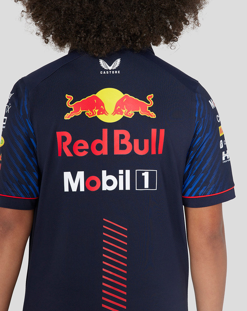 Junior Oracle Red Bull Racing Short Sleeve Polo Shirt - Night Sky