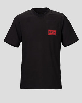 Almeria Classic Junior Korte Mouw Pocket T-Shirt - Zwart
