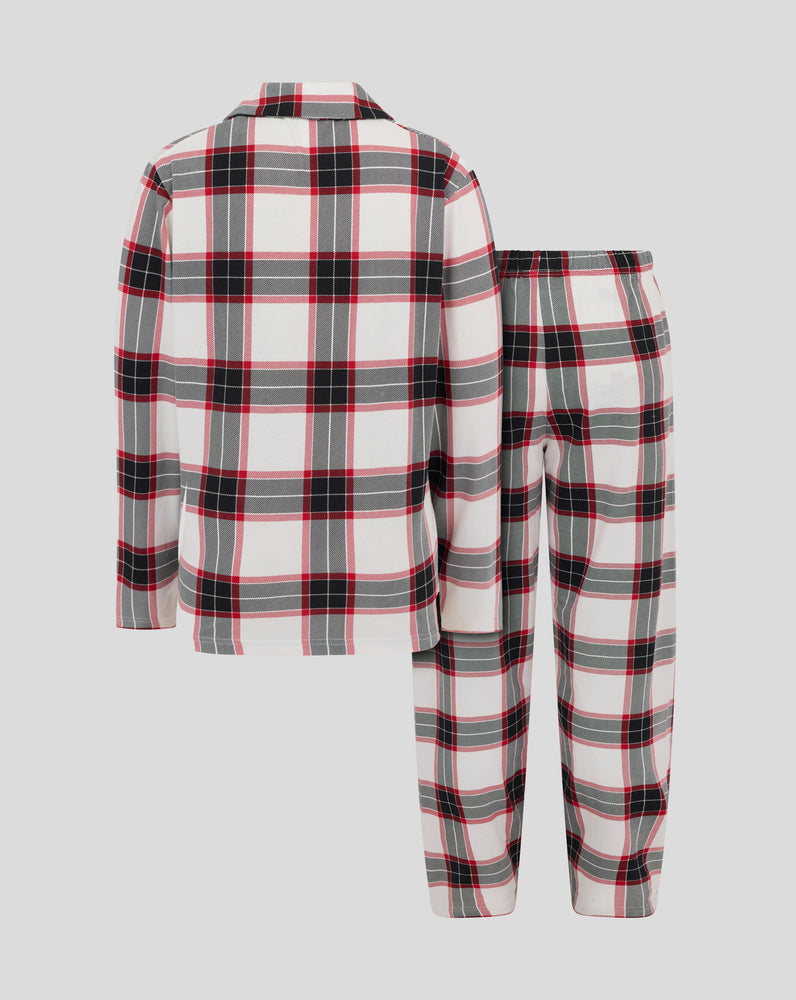 ALMERIA JUNIOR LANGE PYJAMA - WIT/ROOD