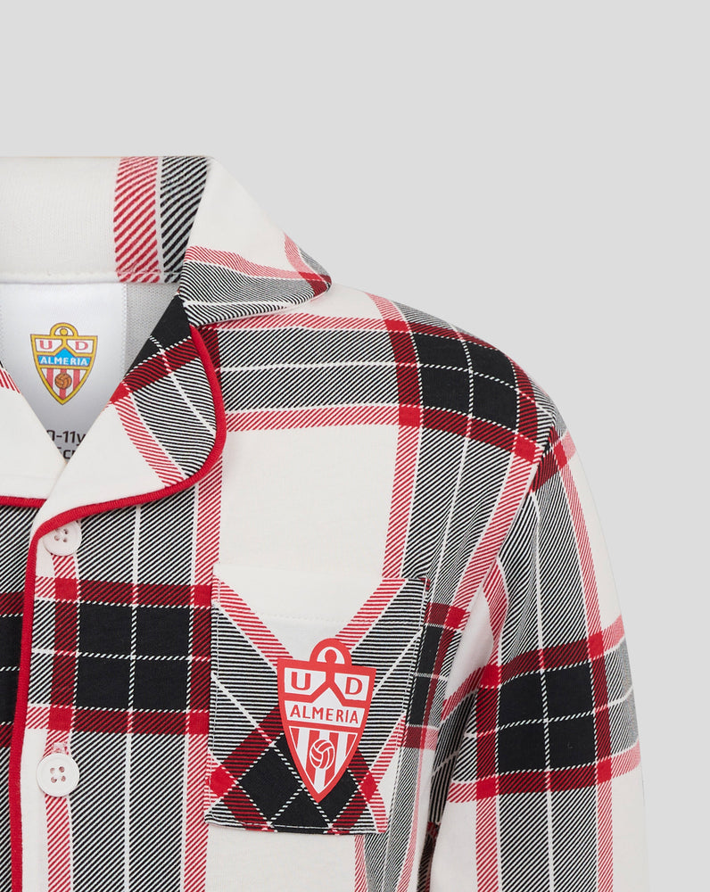 ALMERIA JUNIOR LANGE PYJAMA - WIT/ROOD