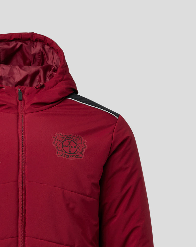 Red Bayer Leverkusen Padded Bench Jacket