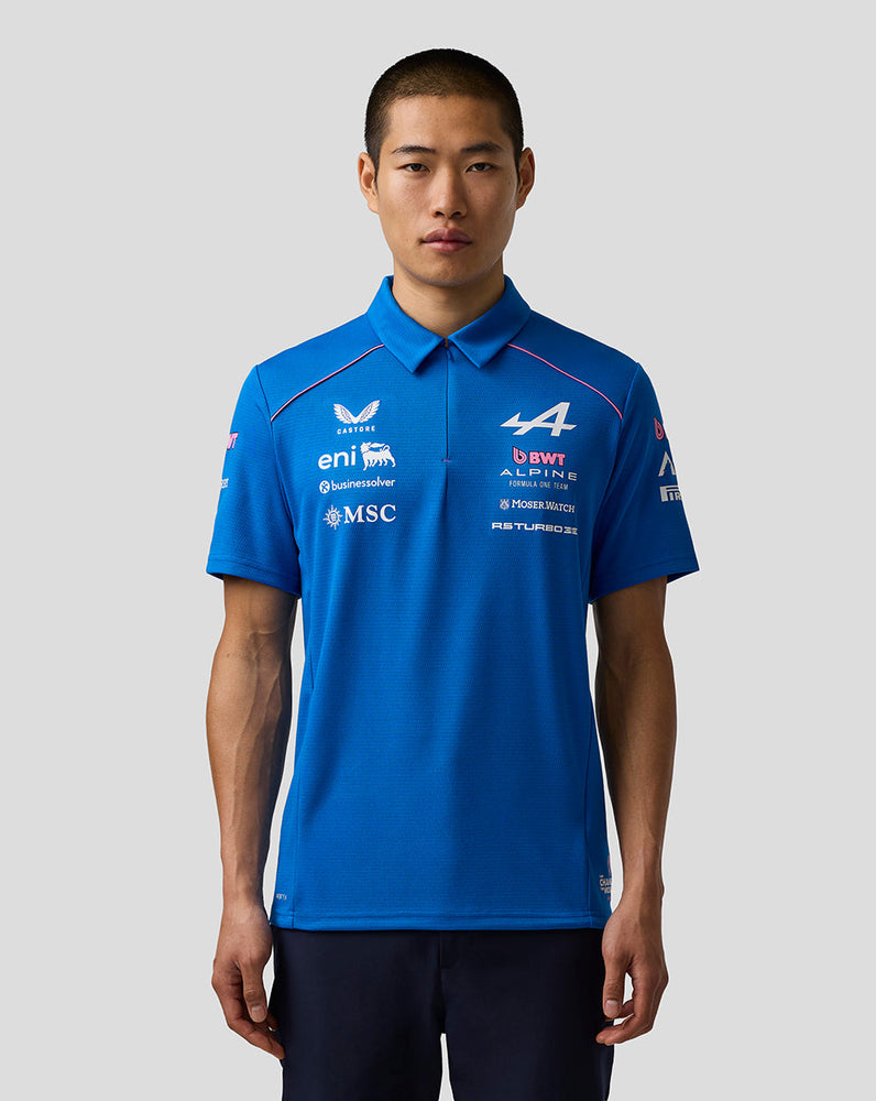 Officieel Heren Gepersonaliseerd BWT Alpine Formula One Team Polo Shirt