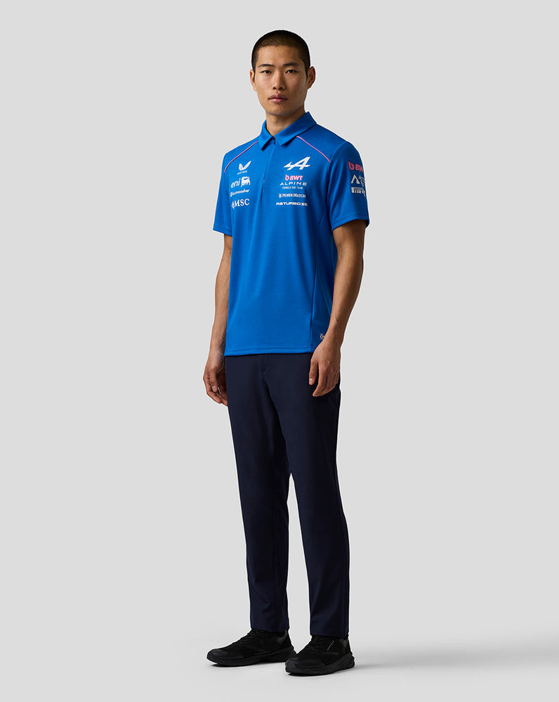 Officieel Heren Gepersonaliseerd BWT Alpine Formula One Team Polo Shirt