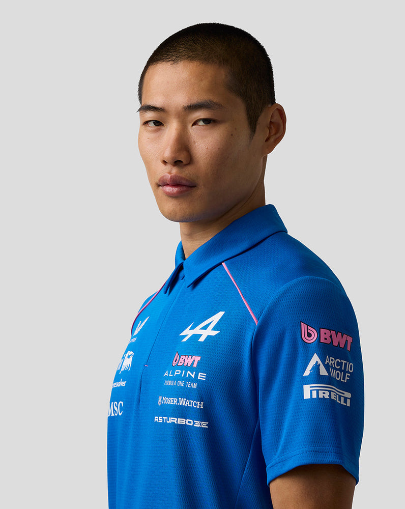 Officieel Heren Gepersonaliseerd BWT Alpine Formula One Team Polo Shirt