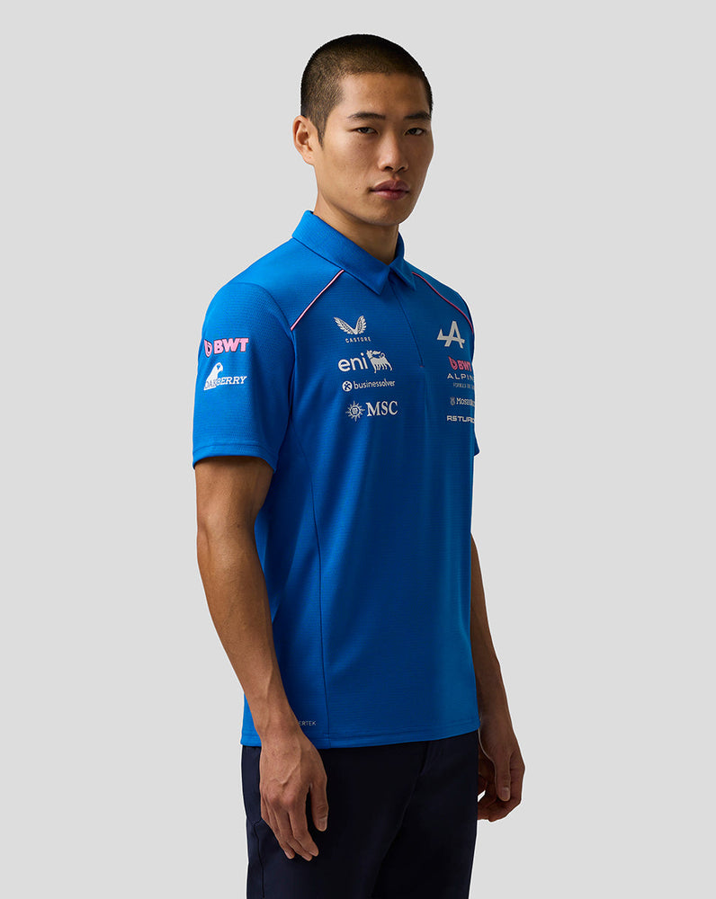 Officieel Heren Gepersonaliseerd BWT Alpine Formula One Team Polo Shirt