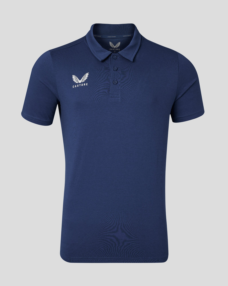 Heren katoenen vrijetijdspolo - Peacoat