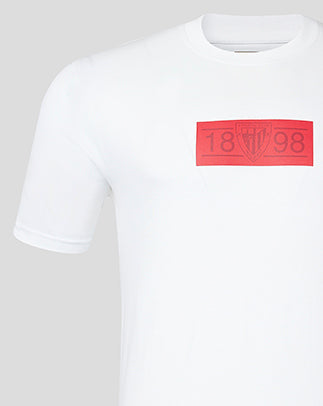 Athletic Club Klassiek Heren Korte Mouw T-Shirt - Wit