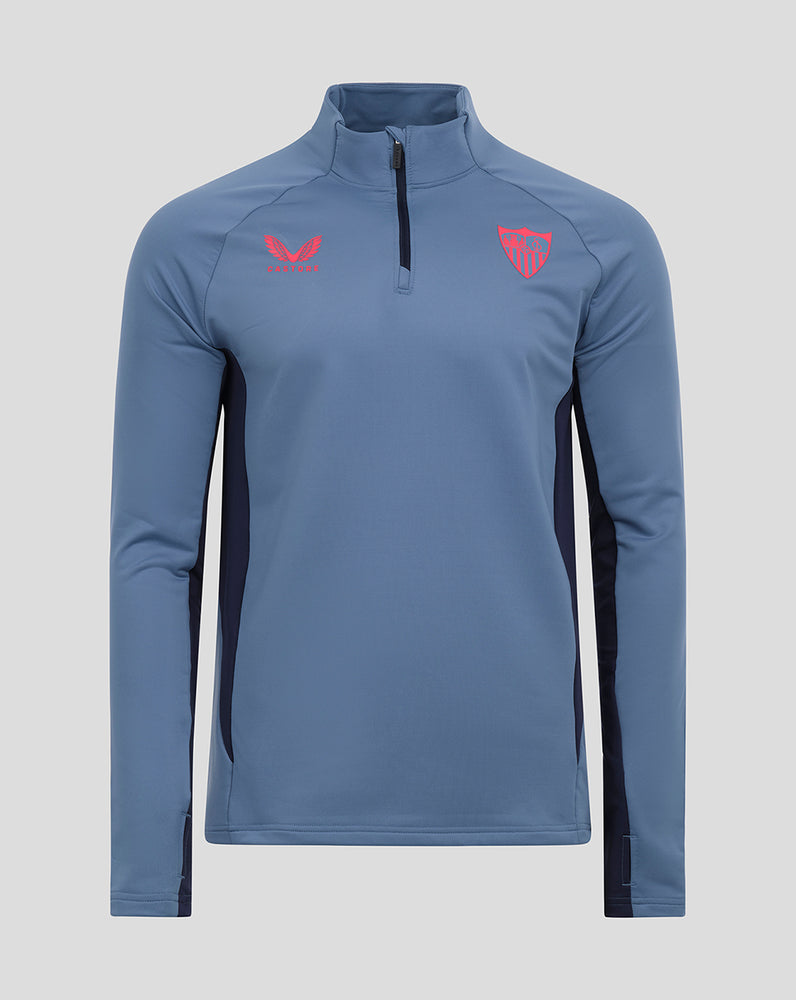 SEVILLA JUNIOR PRO PLAYERS 1/4 ZIP TRAINING TOP - BLAUW