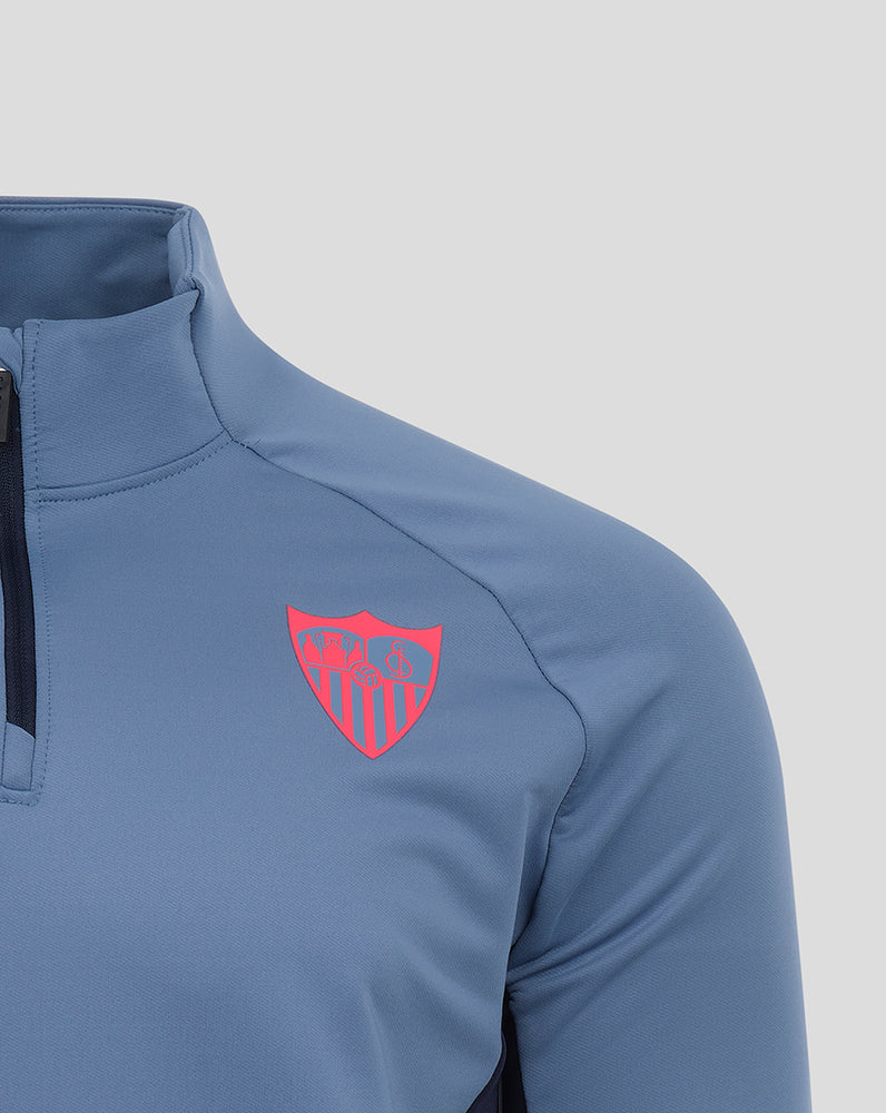 SEVILLA JUNIOR PRO PLAYERS 1/4 ZIP TRAINING TOP - BLAUW