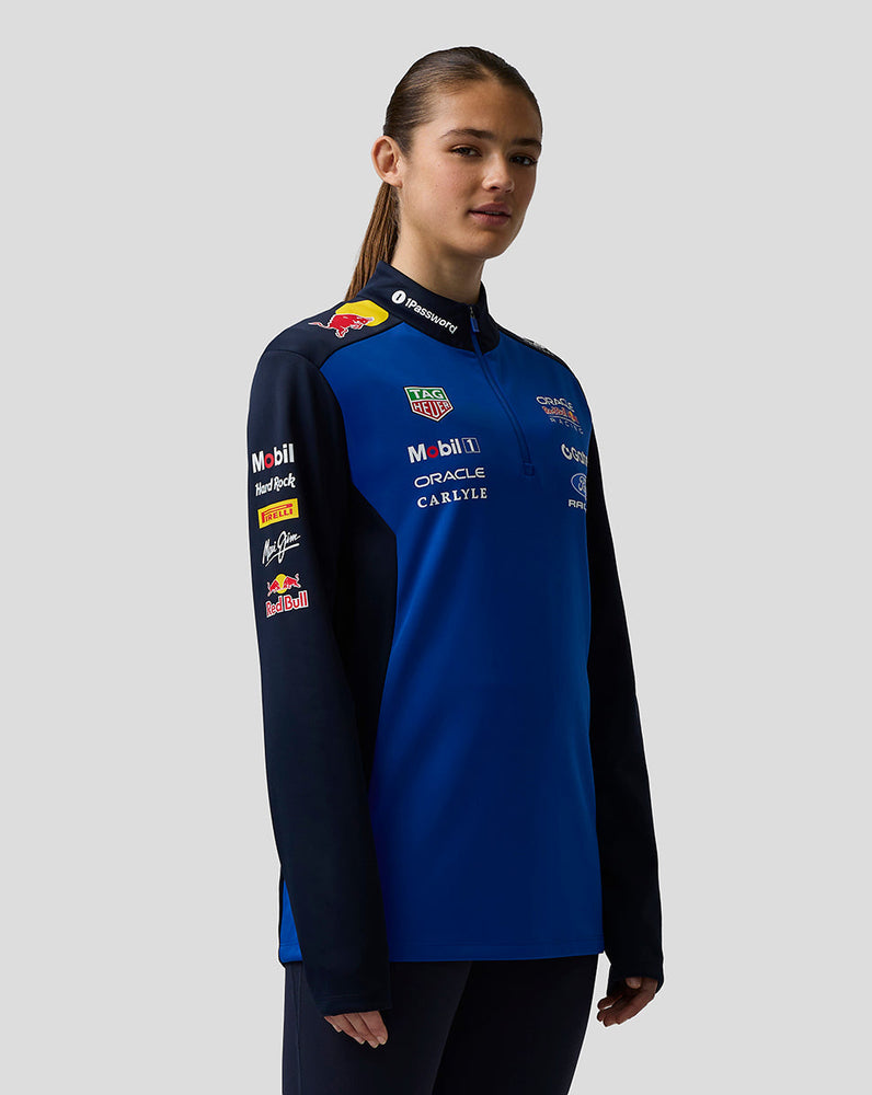 Oracle Red Bull Racing Unisex Teamline Midlayer met Kwartrits - Night Sky / Surf The Web