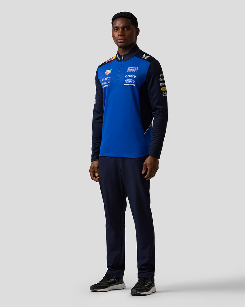 Oracle Red Bull Racing Unisex Teamline Midlayer met Kwartrits - Night Sky / Surf The Web