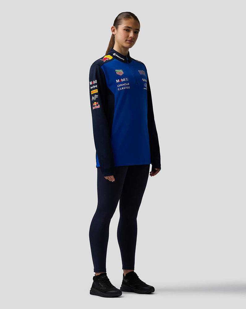 Oracle Red Bull Racing Unisex Teamline Midlayer met Kwartrits - Night Sky / Surf The Web