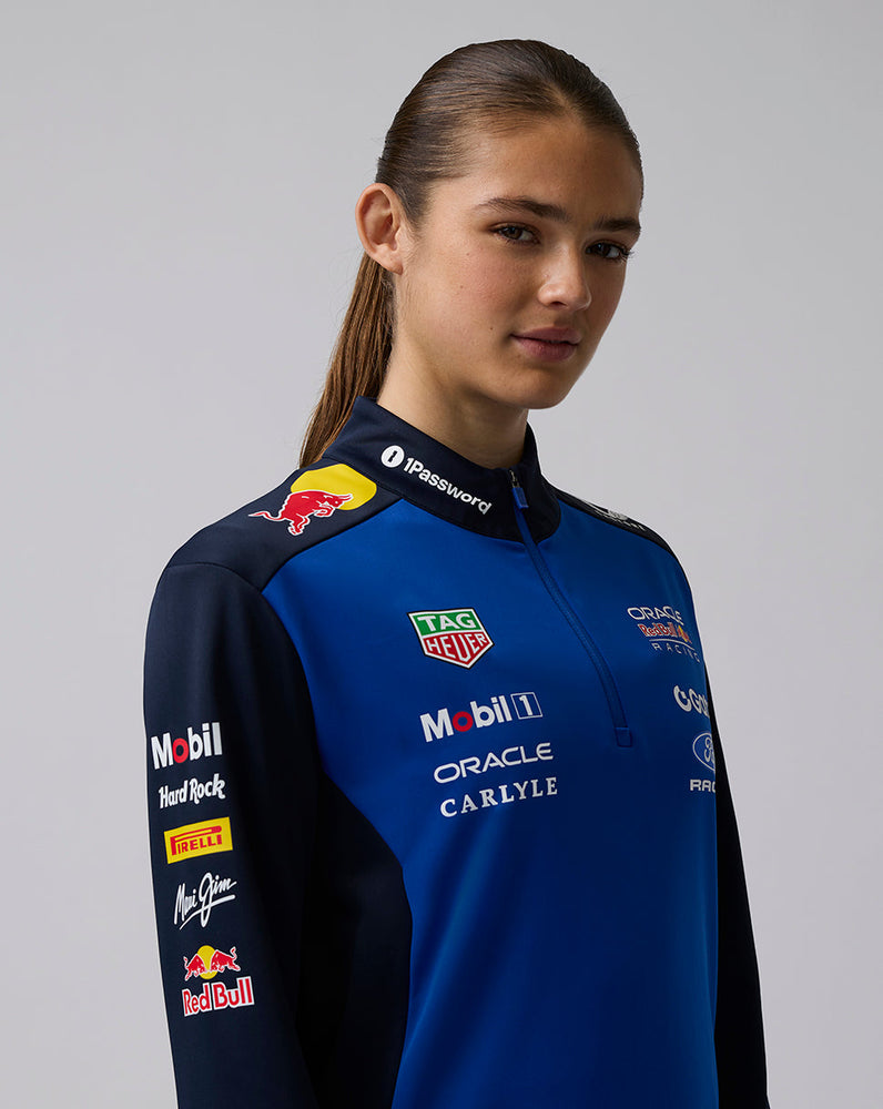 Oracle Red Bull Racing Unisex Teamline Midlayer met Kwartrits - Night Sky / Surf The Web