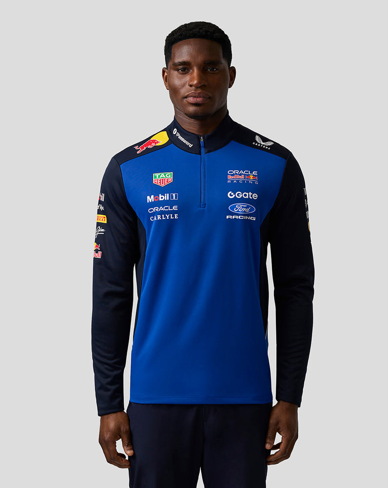 Oracle Red Bull Racing Unisex Teamline Midlayer met Kwartrits - Night Sky / Surf The Web