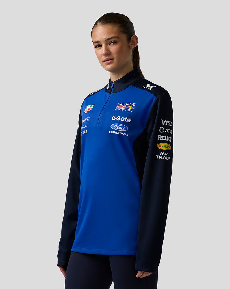 Oracle Red Bull Racing Unisex Teamline Midlayer met Kwartrits - Night Sky / Surf The Web