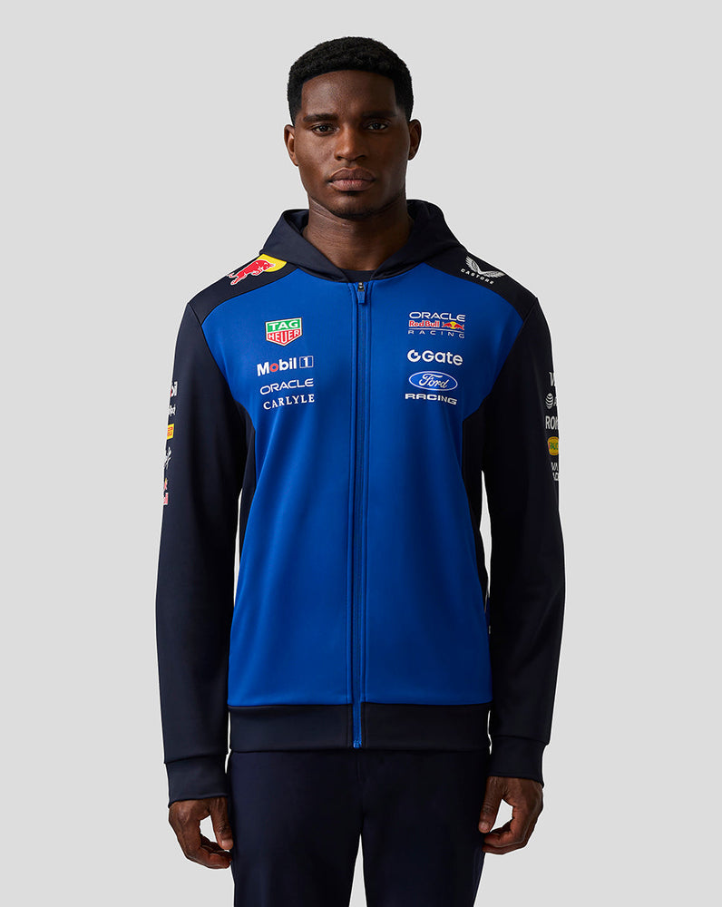 Oracle Red Bull Racing Unisex Teamline Hoodie met Rits - Night Sky / Surf The Web